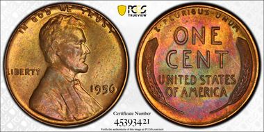 1956 1C MS66RB