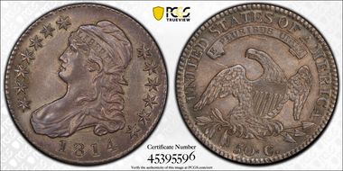 1814 50C Overton 109 AU55