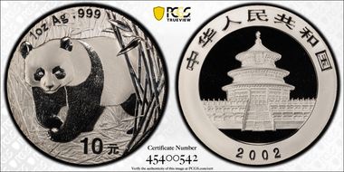 2002 10 Yn Panda Ag PAN-358A MS70