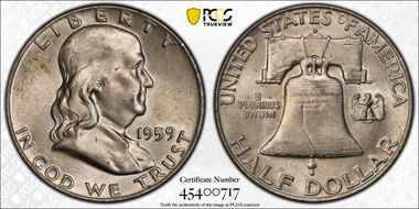 1959-D 50C AU58