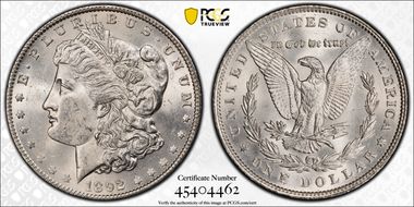 1892 $1 MS62