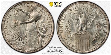 1915-S 50C Panama-Pacific MS64