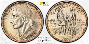 1938-D 50C Boone MS65