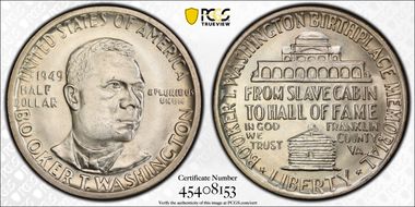 1949 50C Booker T. Washington MS66