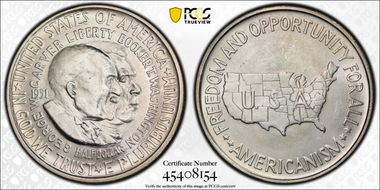 1951 50C Washington-Carver MS64