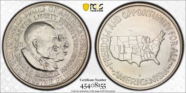 1951-D 50C Washington-Carver MS65