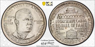 1949-D 50C Booker T. Washington MS66