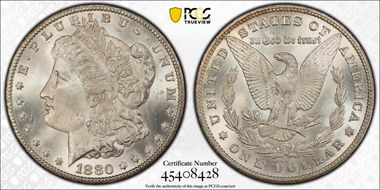 1880-CC $1 8/High 7 MS64