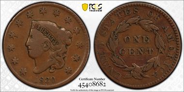 1830 1C Medium Letters VG10BN