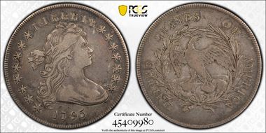 1795 $1 Draped Bust, Centered VF30