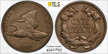 1857 1C Clash w/$20, FS-403 N1