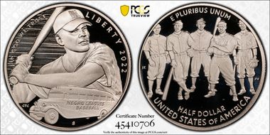 2022-S 50C Negro Leagues Baseball First Strike PR69DCAM