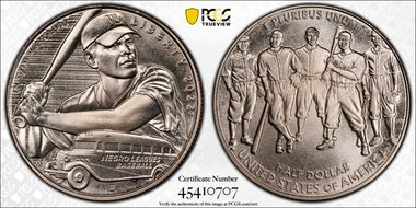 2022-D 50C Negro Leagues Baseball First Strike MS70