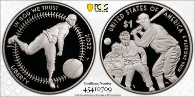 2022-P $1 Negro Leagues Baseball First Strike PR69DCAM