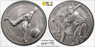 2022-P $1 Negro Leagues Baseball MS70