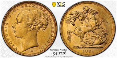 1881-M Sov St. George S-3857A AU55