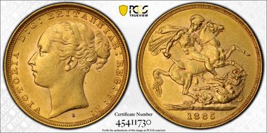 1885-S Sov S-3858E St. George AU53