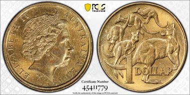 2000 $1 Mule-Struck w/10C Obv MS64