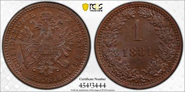 1881 Kreuzer MS64BN