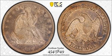 1857-O 50C WB-7 Large O XF45