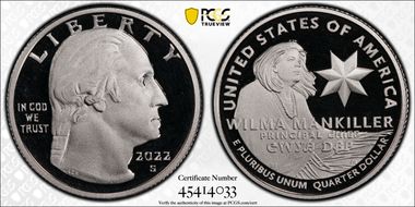 2022-S 25C Wilma Mankiller-Silver First Strike PR69DCAM