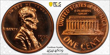 1970-S 1C Large Date PR66RD