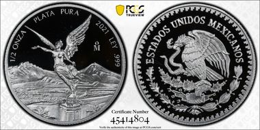 2021-Mo 1/2 oz Libertad Silver PR68DCAM