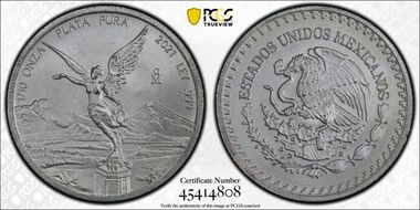 2021-Mo 1/10 oz Libertad Silver MS70