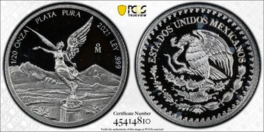 2021-Mo 1/20 oz Libertad Ag PR69DCAM