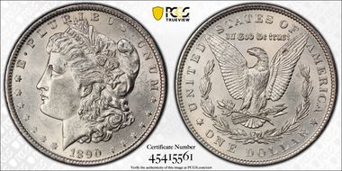 1890 $1 MS62