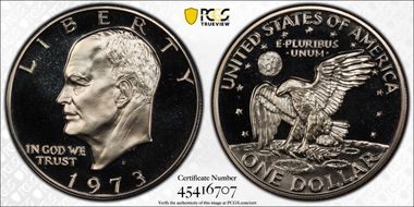 1973-S $1 Silver PR69DCAM