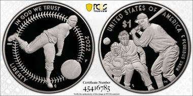 2022-P $1 Negro Leagues Baseball First Strike PR69DCAM