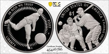 2022-P $1 Negro Leagues Baseball First Strike PR69DCAM