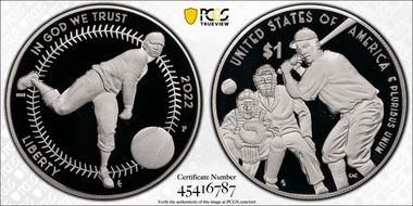 2022-P $1 Negro Leagues Baseball First Strike PR69DCAM