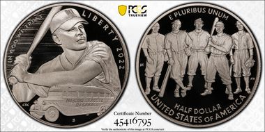 2022-S 50C Negro Leagues Baseball First Strike PR70DCAM