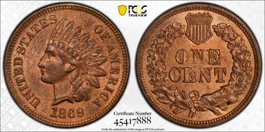 1869 1C MS64RB