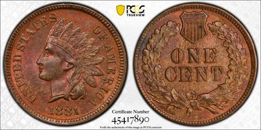 1881 1C MS64RB