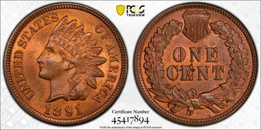 1891 1C MS64RB