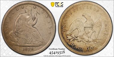 1839 50C No Drapery VG8