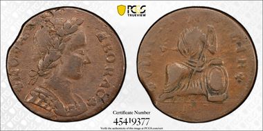 1787 1/2P Nova Eborac, Seated Left VF30BN