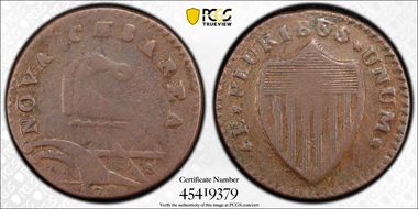 1787 NJ 1/2P 2nd U over S in Pluribus VF20BN