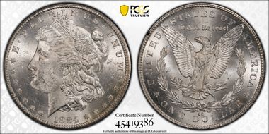 1884-CC $1 GSA Hoard MS62