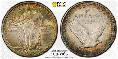 1917 25C Type 1 MS64FH