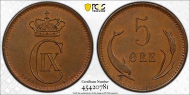 1899 VBP 5 Øre MS64BN