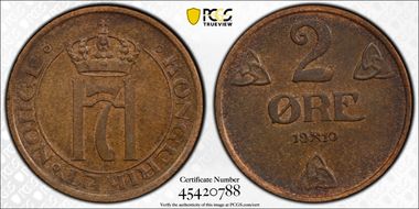 1910 2 Øre MS63BN