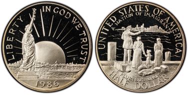 1986-S 50C Statue Of Liberty PR68DCAM