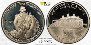 1982-S 50C Washington PR68DCAM