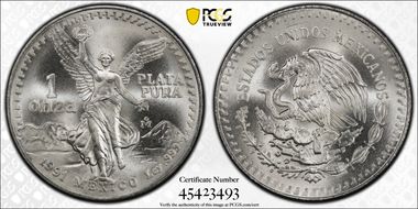 1991-Mo Onza Libertad Ag T1 - PLATA PURA MS69