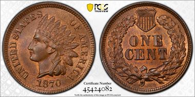 1870 1C MS64BN