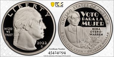 2022-S 25C Nina Otero-Warren-Silver PR70DCAM